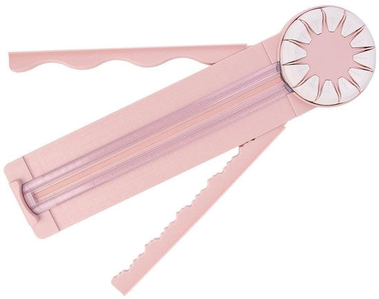 Taglierino per carta - Sniditore creativo - Scrapbooking - 12 lame intercambiabili - 468 cm Lunghezza - Rosa