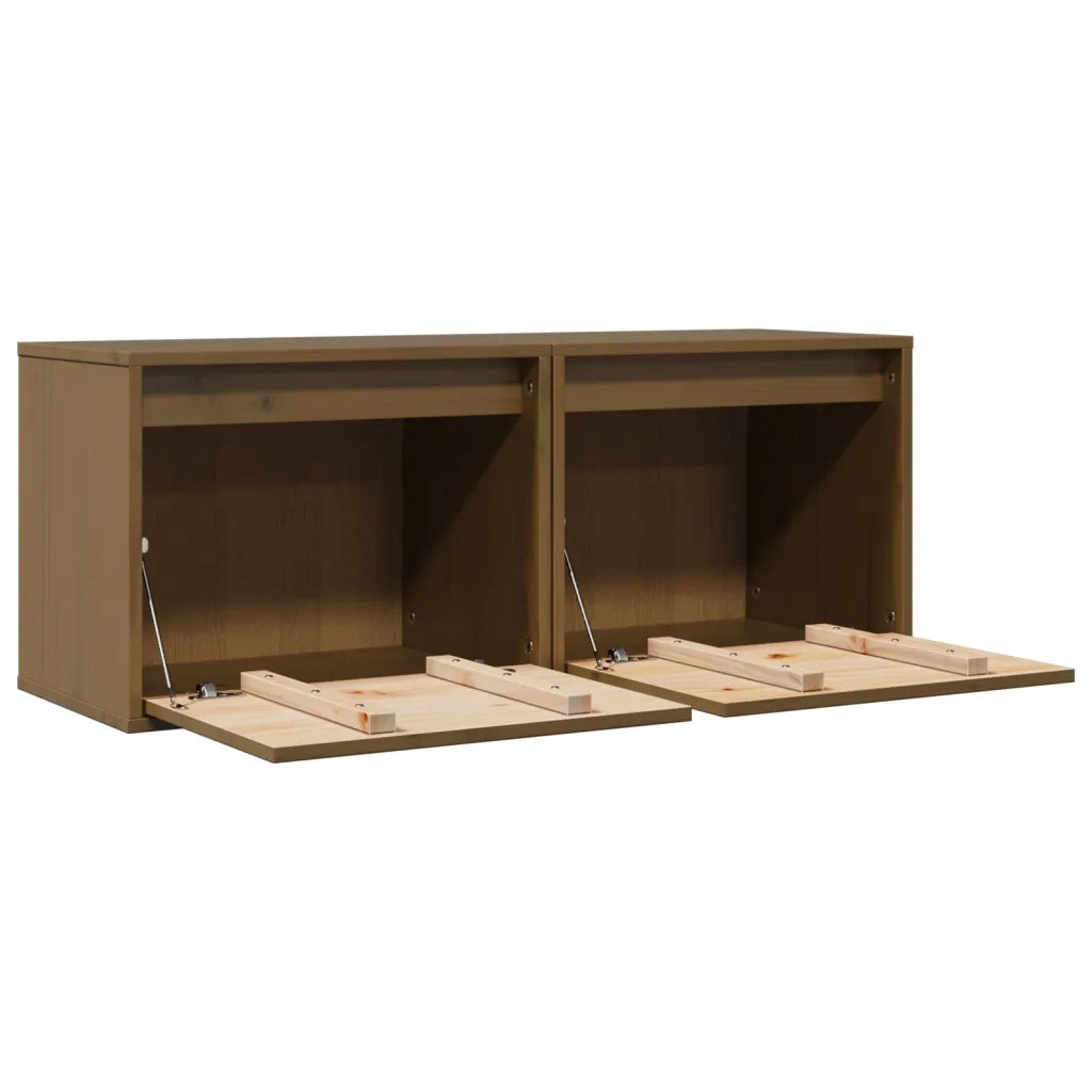 Pensili Miele 2 pz 45x30x35 cm in Legno Massello di Pino cod mxl 33056