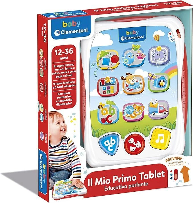 Il Mio Primo Tablet Parlante, Gioco Interattivo con Luci e Suonii, Insegna Numeri, Lettere, Forme e Versi degli Animali,
