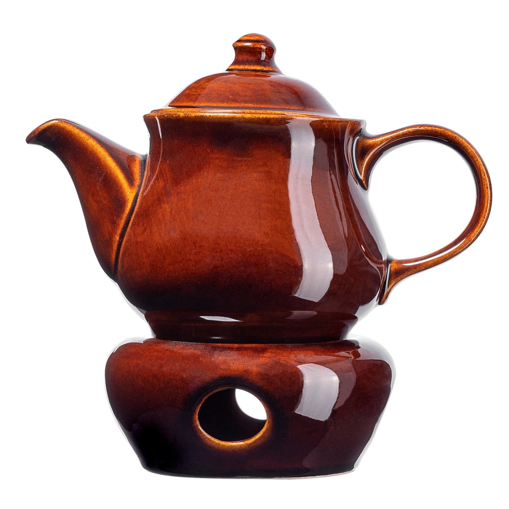 Teiera KADAX con scaldatinta per erbe da 1 litro, in ceramica e gres.