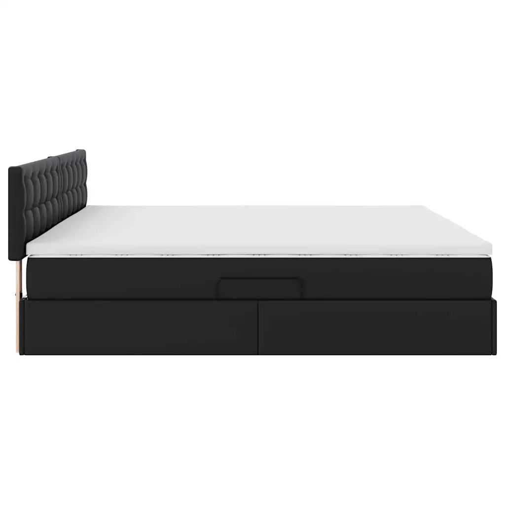 Letto con contenitore e LED con led Grigio chiaro 200 x 200 cm