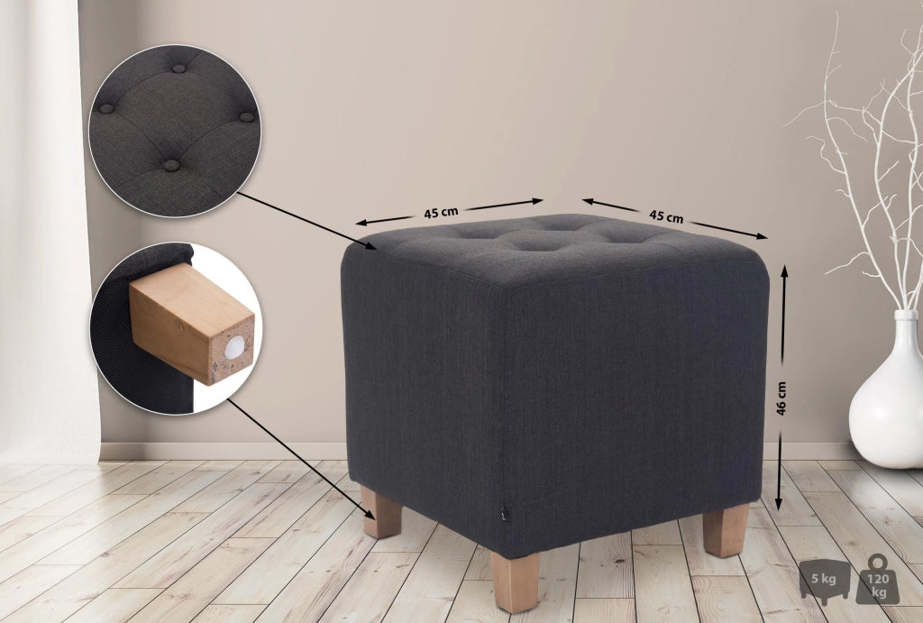 Pouf divano PHARAO grigio scuro