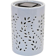 Lampada solare da tavolo ceramica da tavolo celeste opaco