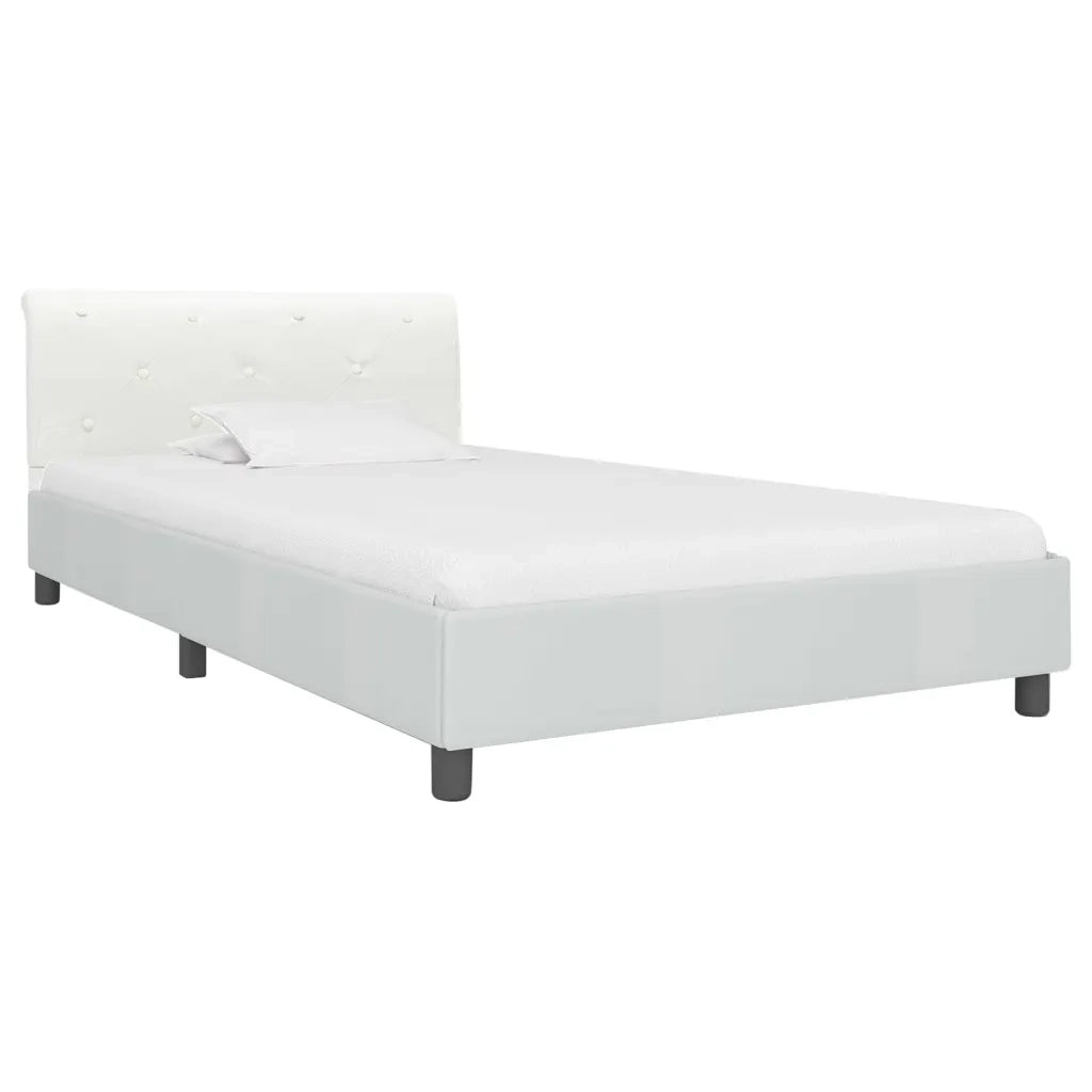 Giroletto-Struttura Letto Bianco in Similpelle 90x200 cm 693323