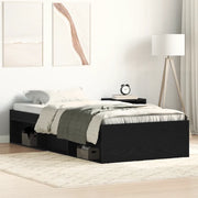 Giroletto senza Materasso Rovere Nero 75x190 cm in Truciolato 3329311