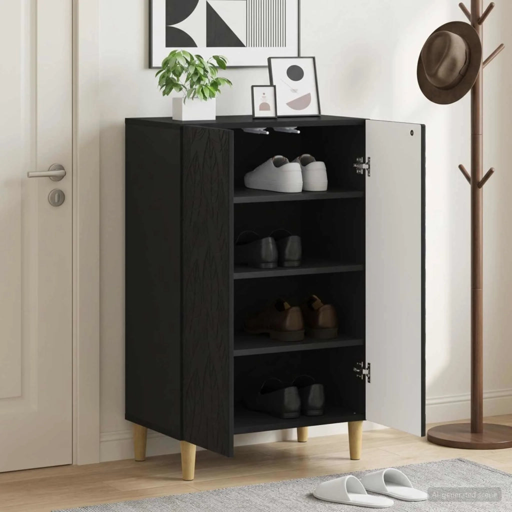 Mobile per scarpe DELFT 59,5 x 39,5 x 90 cm Nero 897086