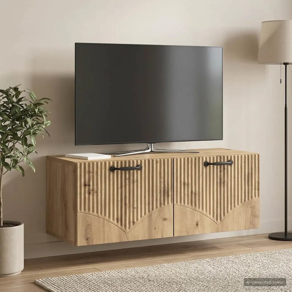 Mobile Porta TV da Muro Rovere Artigianale 78,5 x 31 x 30 cm 899064
