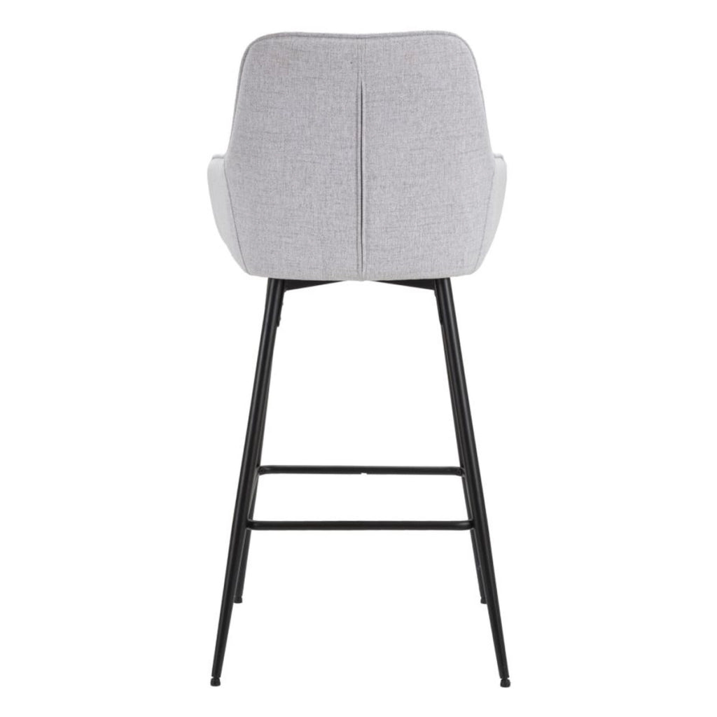 Set di 2 Sgabelli Alti VKH434, Grigio, Metallo, 55x55x109 cm