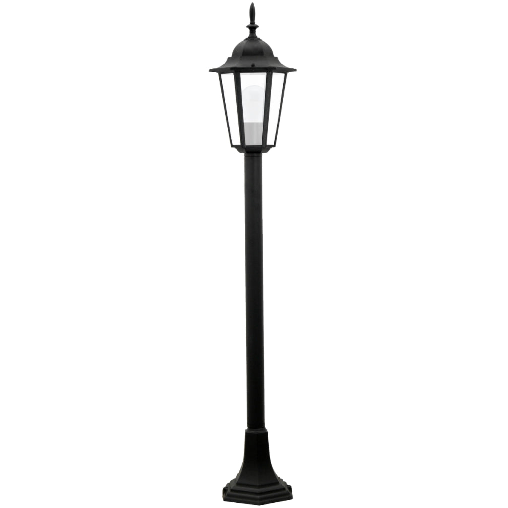 Lampione da esterno nero 96,5cm E27 IP43 Liguria Polux