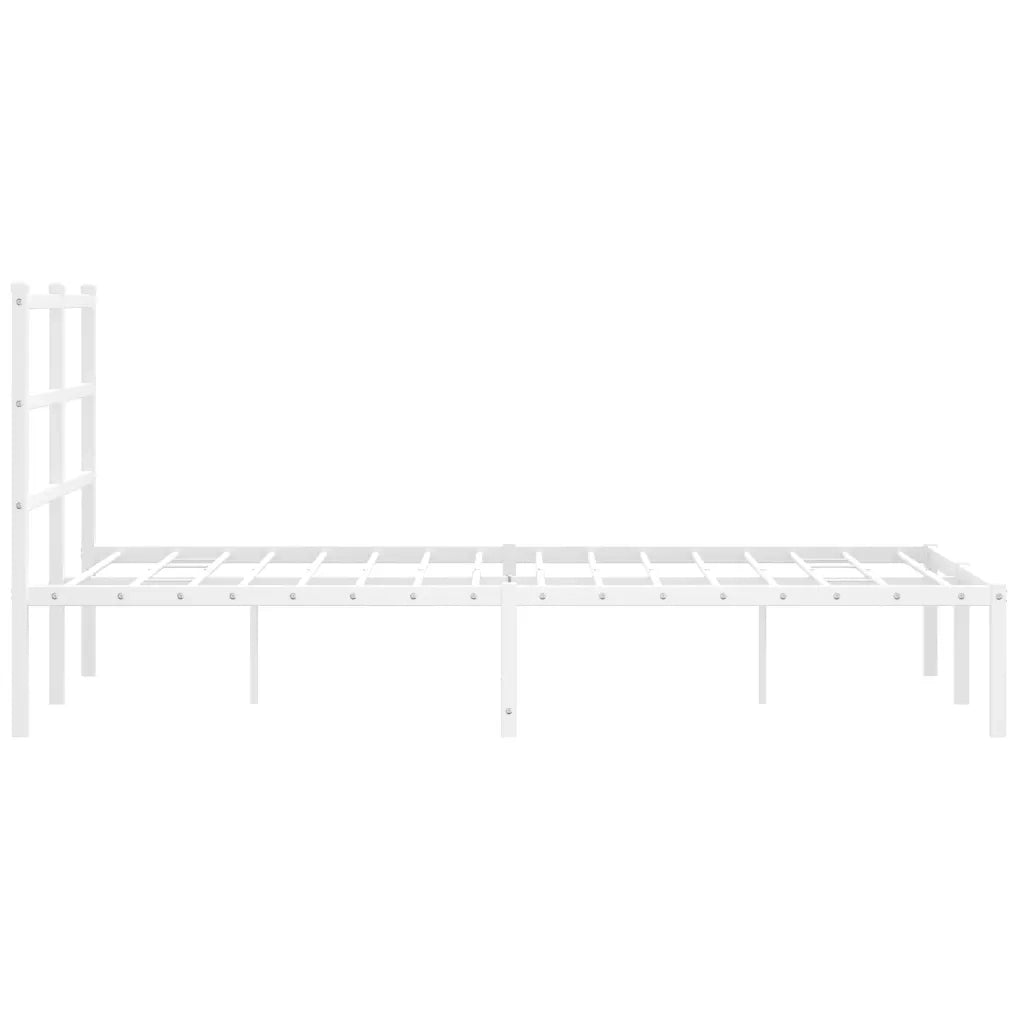 Giroletto con Testiera in Metallo Bianco 120x200 cm 355412