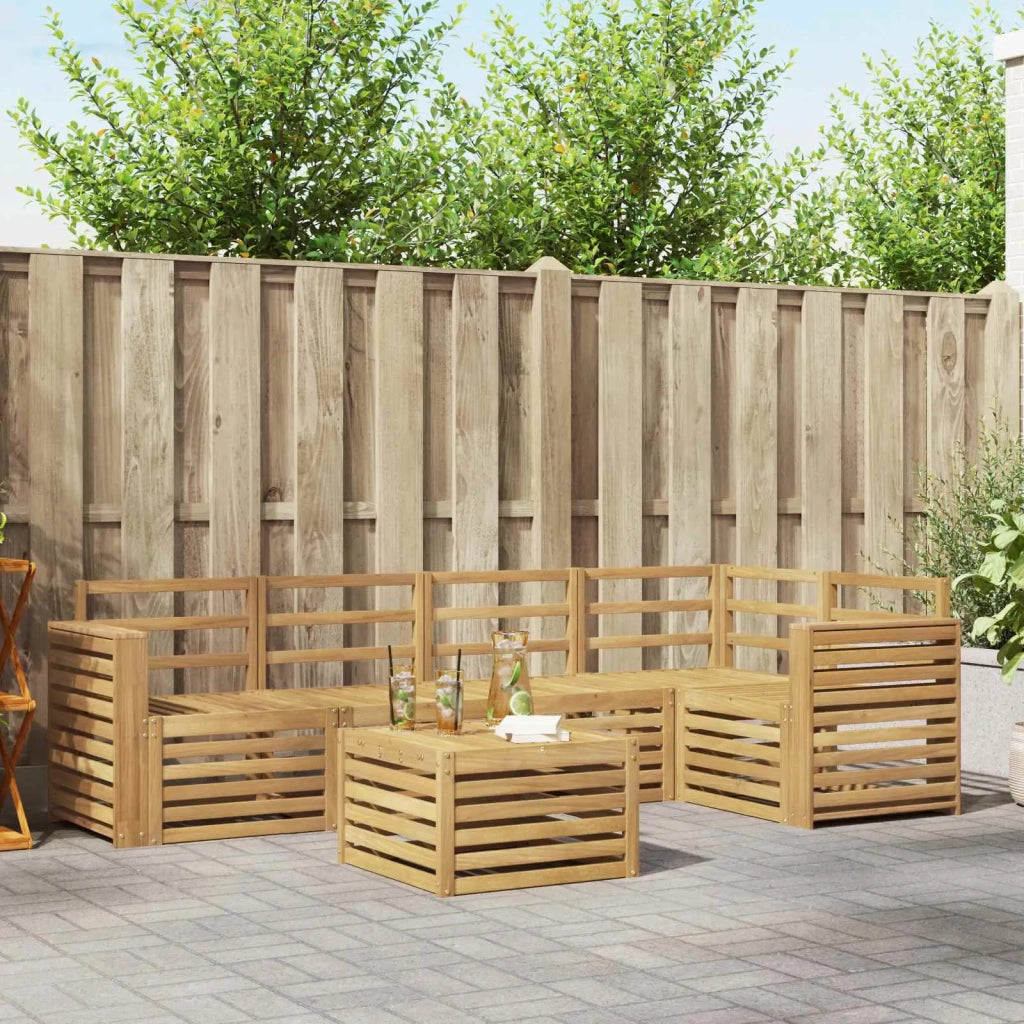 Set di divani da esterno 6 pcs Bianco 59 x 59 x 37 cm 3391879