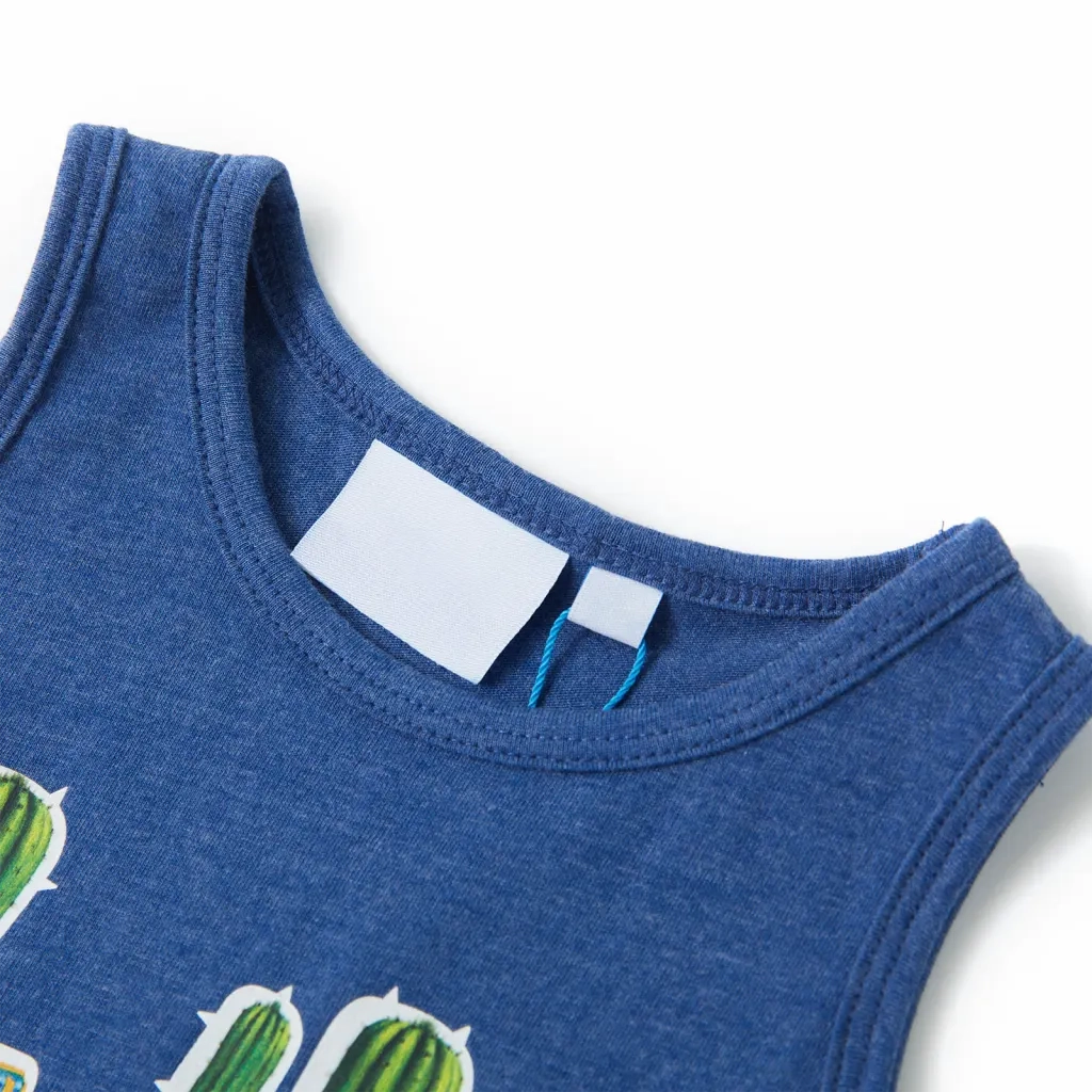 Canotta da Bambino Blu Scuro Mélange 104 12490