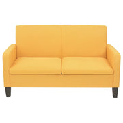 Divano a 2 Posti 135x65x76 cm Giallo 244710