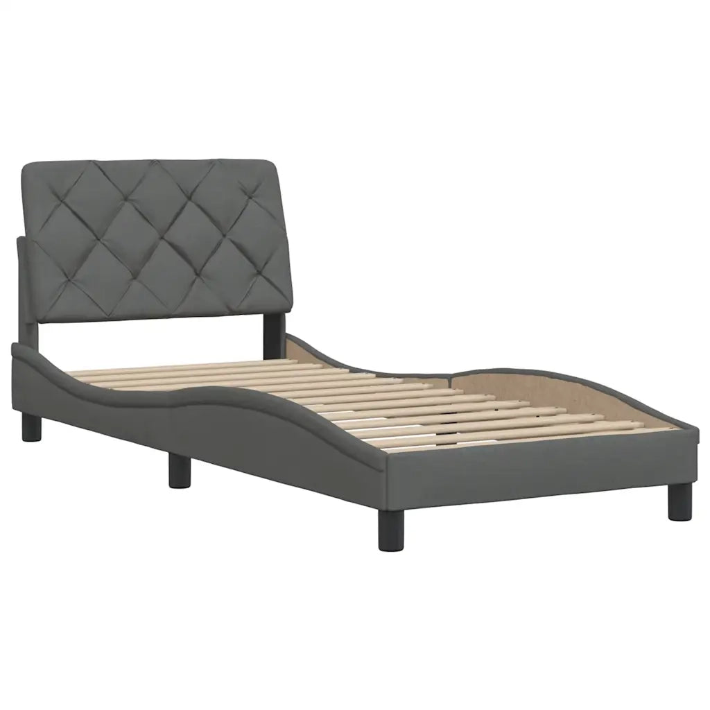 Giroletto senza Materasso Grigio Scuro 90x200 cm Tessuto 3310574