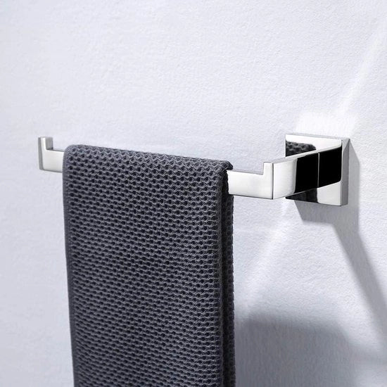 Manicotto per asciugamano da parete - Supporto per asciugamani da bagno moderno - Manicotto per asciugamani in acciaio inossidabile - Manicotto per asciugamani da parete con finitura lucida - Q7003P