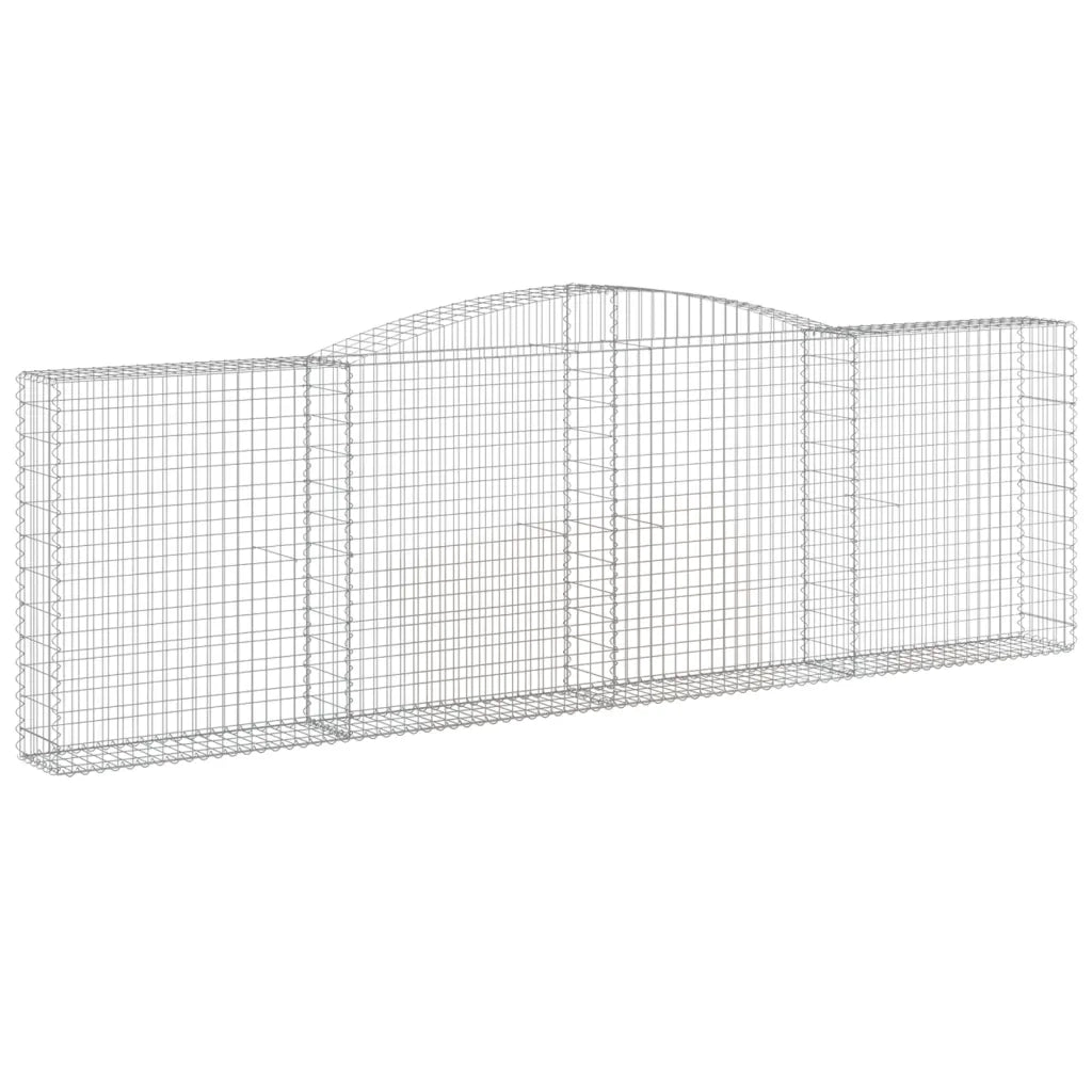 Cesti Gabbioni ad Arco 10 pz 400x30x120/140 cm Ferro Zincato 3146887