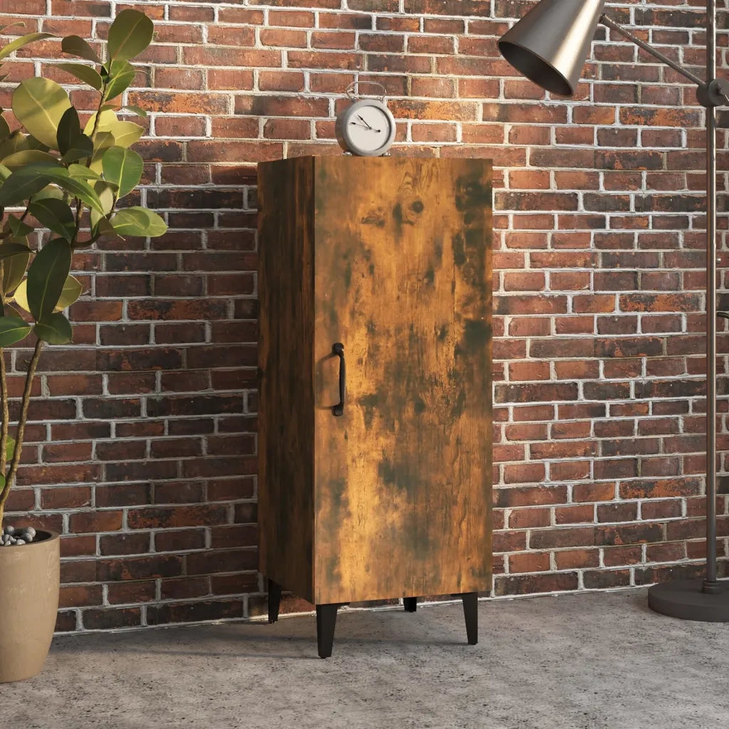 Credenza-Buffet-Armadio da cucina Rovere Fumo 34,5x34x90 cm in Legno Multistrato 121402