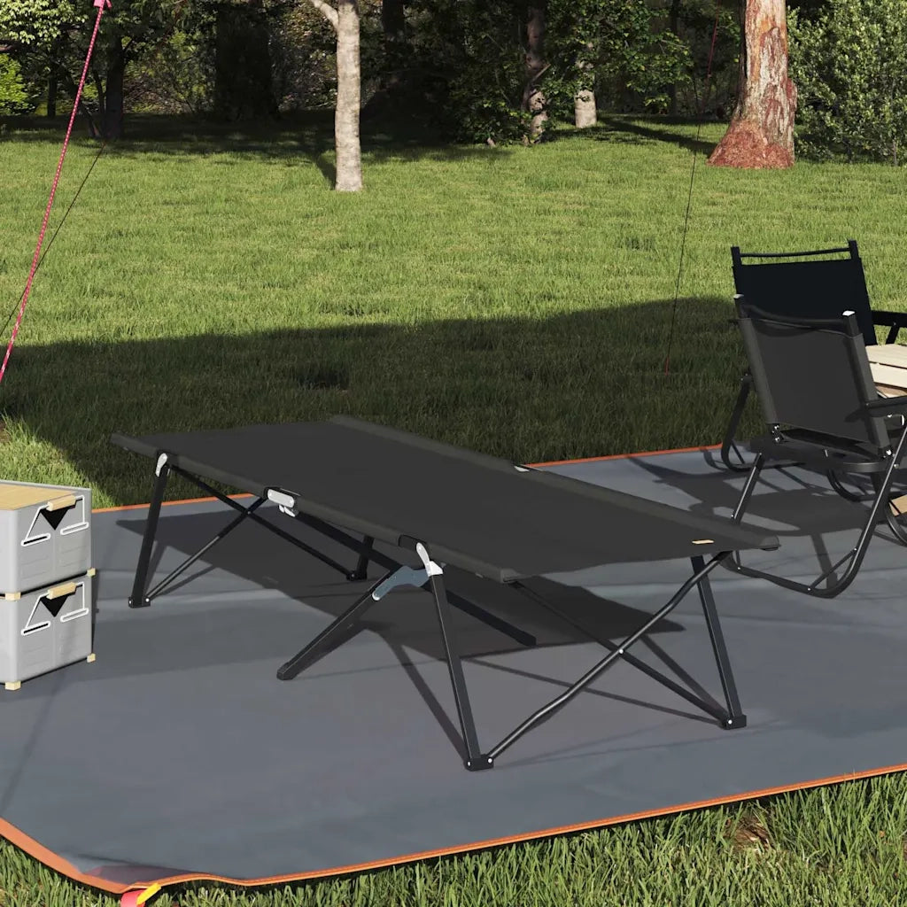 Letto da campeggio pieghevole Nero 206 x 76 x 74 cm CFW9726495