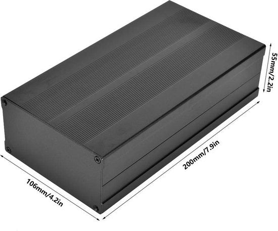 Scatola di progetto in alluminio per elettronica DIY 55x106x200mm