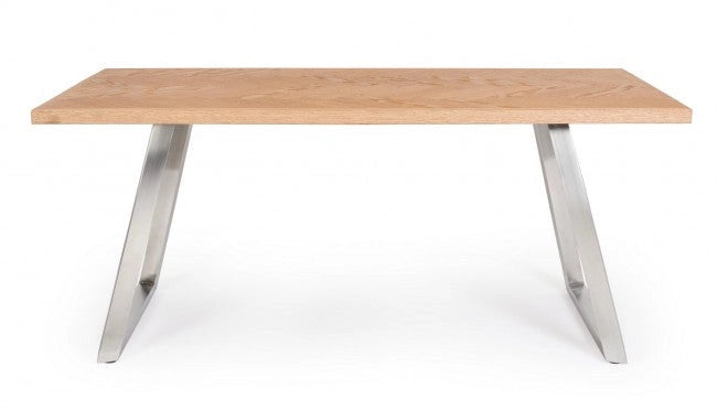Tavolo Rettangolare Fisso 180x90x76 cm Kashar in Legno Acciaio
