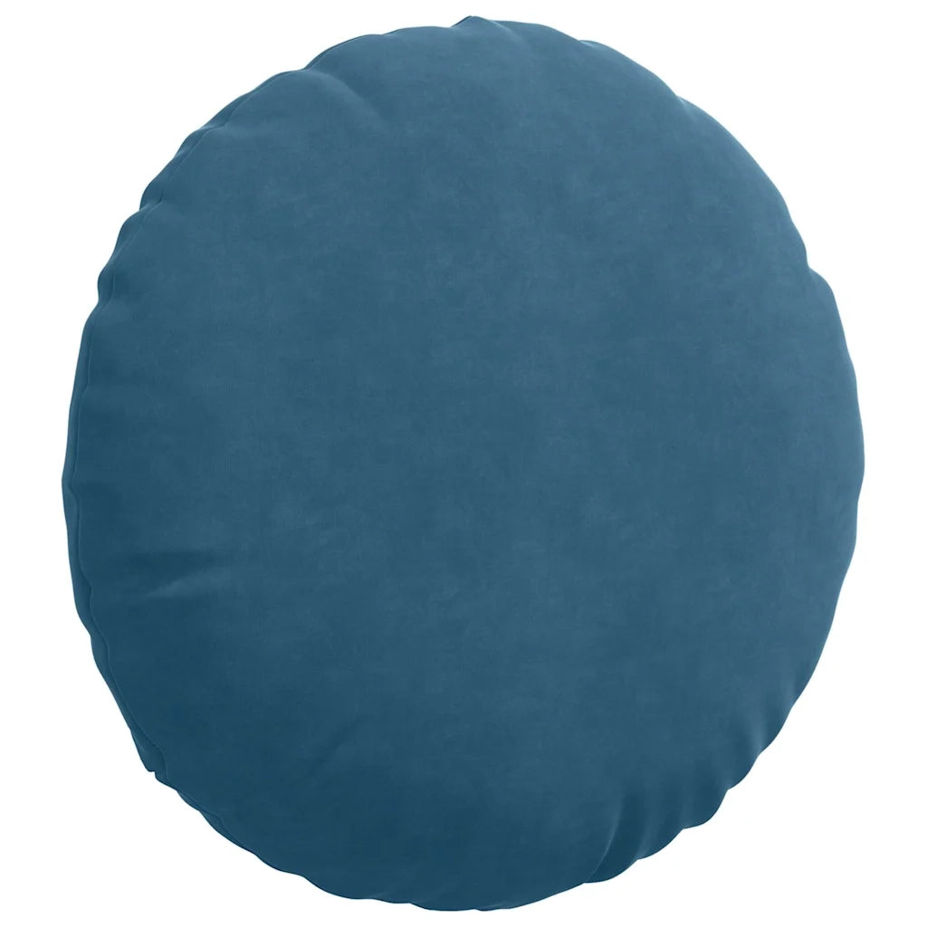 Cuscini per Seduta 2 pcs Blu Ø50 x 19 cm Velluto