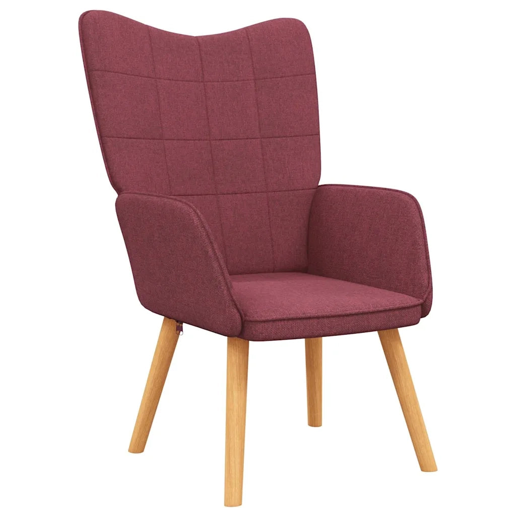 Poltrona Relax con Poggiapiedi Rosso Vino in Tessuto cod mxl 15814