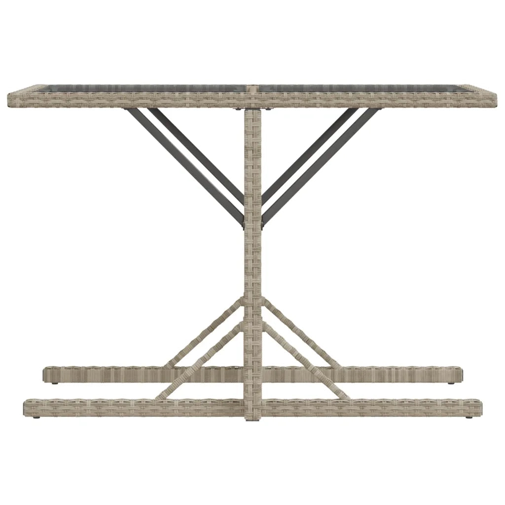 Set da Bistr¨° 3 pz | Set Salotto da Giardino con Cuscini Grigio Chiaro in Polyrattan