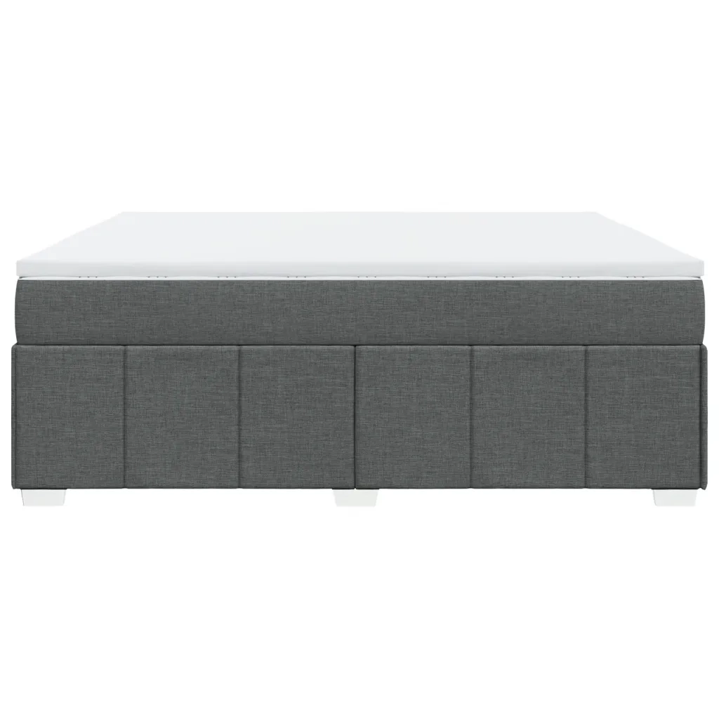 vidaXL Giroletto a Molle con Materasso Grigio Scuro 180x200 cm Tessuto