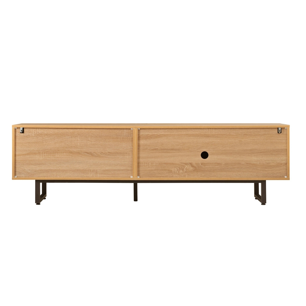 Mobile TV Moderno 180x38x51,5 cm con Design Unico e Texture 3D