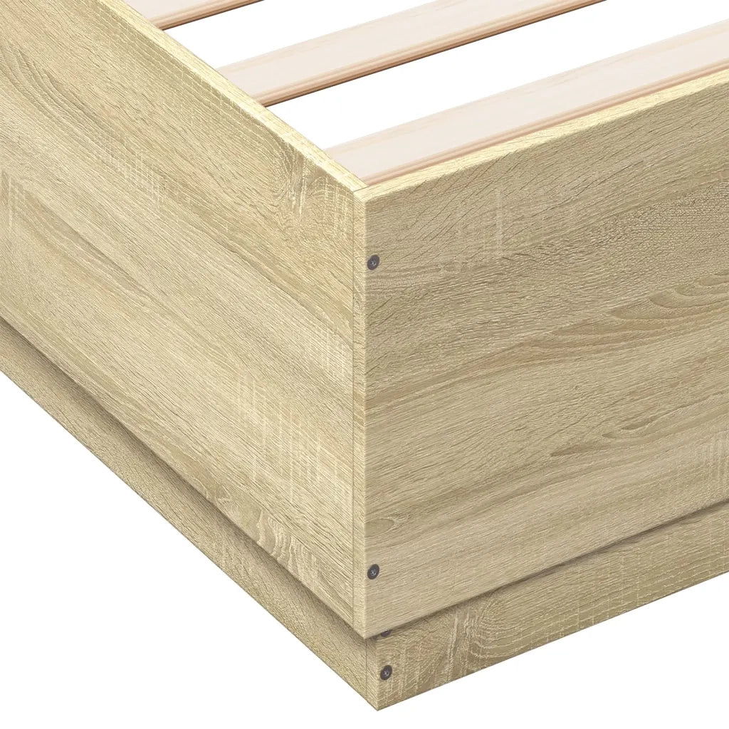 Giroletto-Struttura Letto Rovere Sonoma 150x200 cm in Legno Multistrato 609069