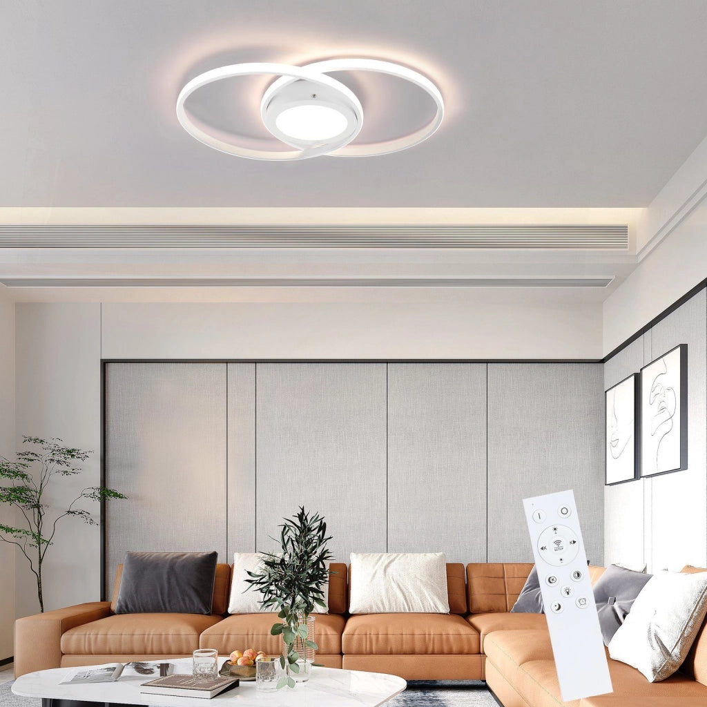 ZMH Lampada da soffitto a LED dimmerabile con telecomando - Illuminazione per interni da 48 W