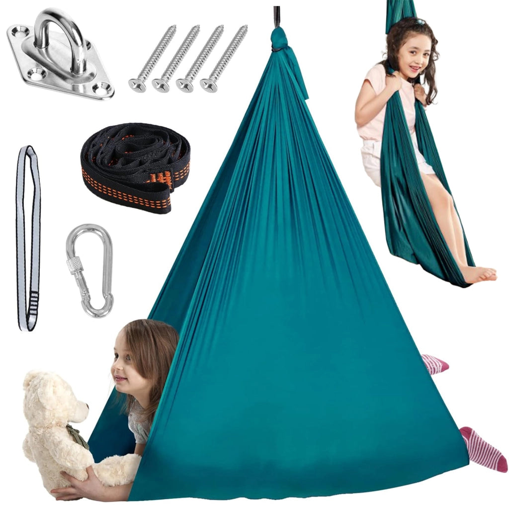 Amaca altalena elastica per bambini 240 x 150 cm
