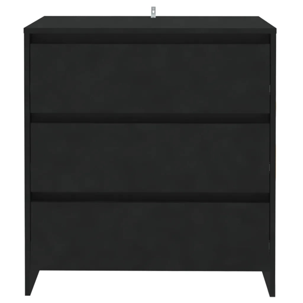 Credenza | Madia | Buffet da pranzo | Armadio da pranzo Nera 70x41x75 cm in Truciolato