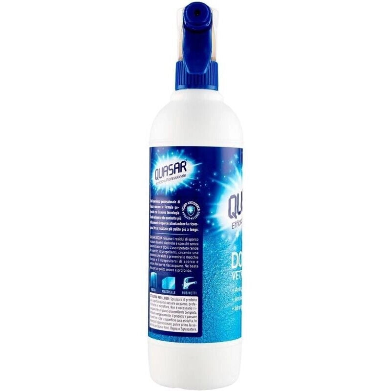 QUASAR SPRAY PER DOCCIA E VETRI  580ML IDROREPELLENTE ANTICALCARE ANTIPOLVERE OKY