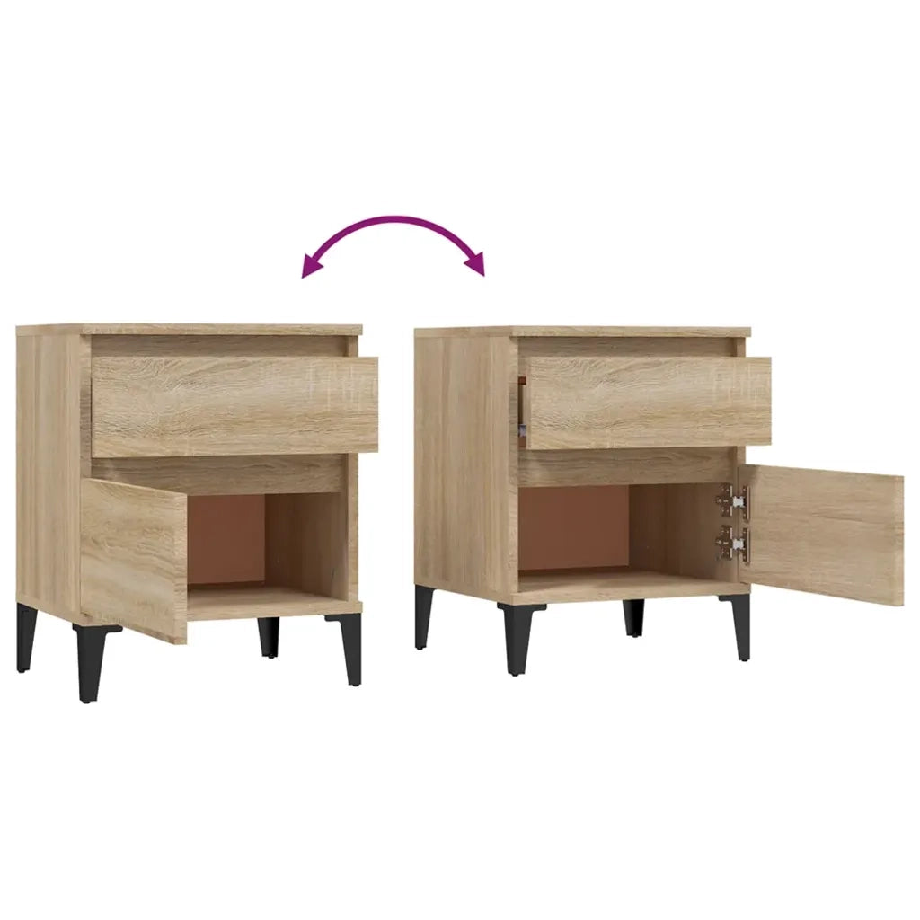 Comodini 2 pz Rovere Sonoma 40x35x50 cm 821849