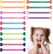 Elastici per bambini - Palle doppie, elastici - Fasciante cintura per capelli a forma di cuore & perle colorate