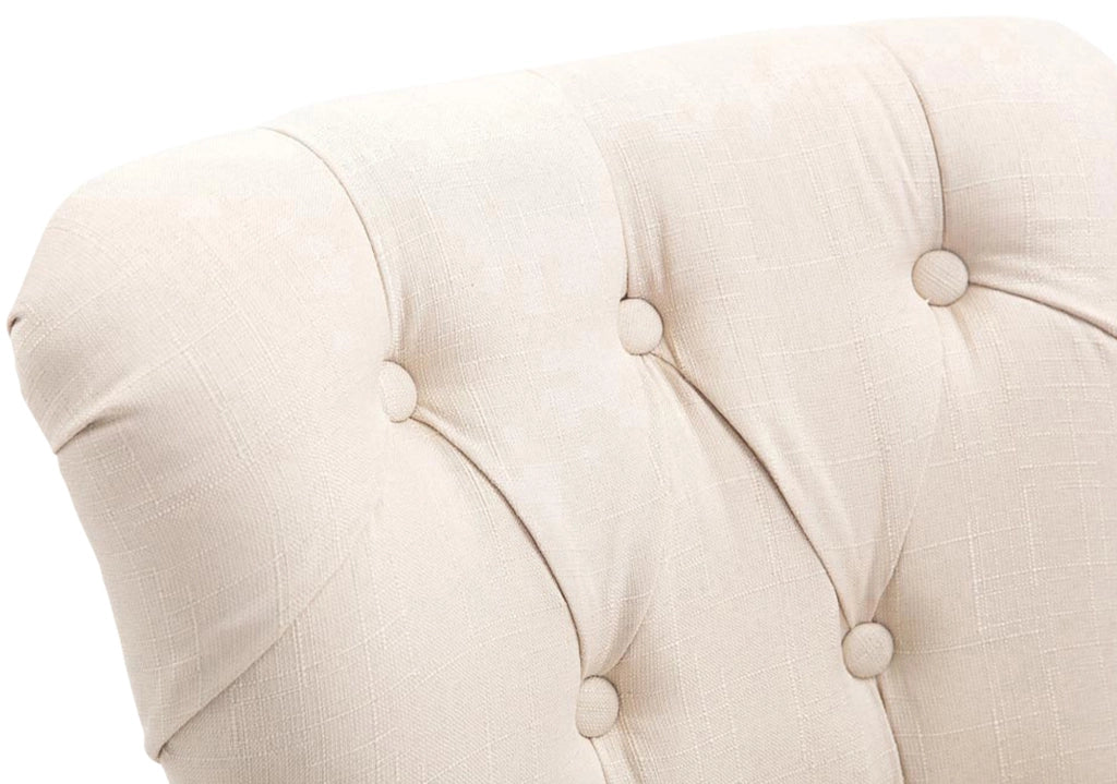 Sgabello Lakewood stoffa antico-scuro crema