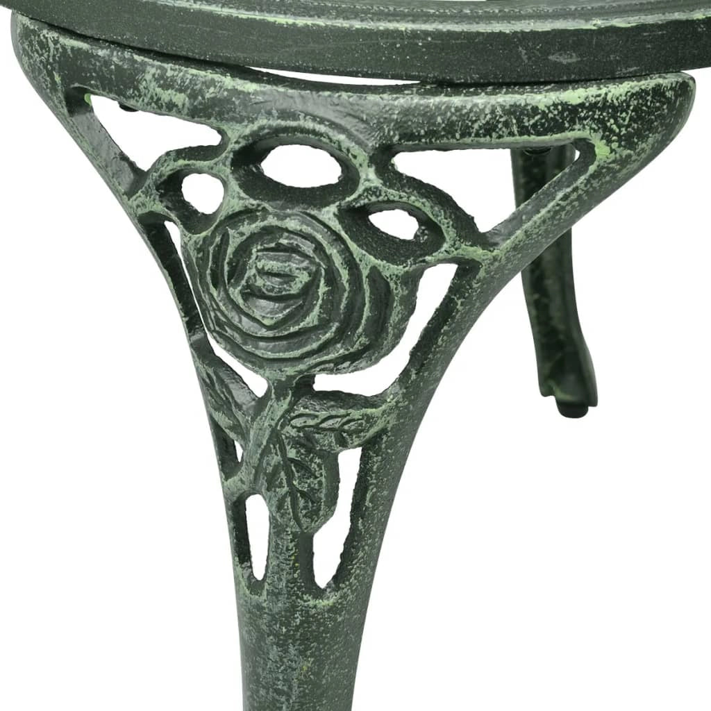 Set bistrot 3 pezzi in alluminio pressofuso verde 02_0014490