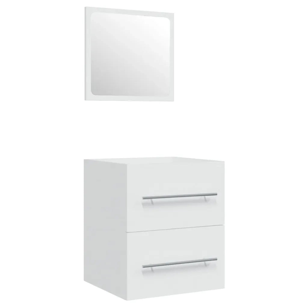 Mobile Bagno con Lavabo Integrato Bianco in Legno Multistrato 3114163
