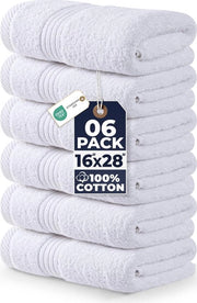 Set di Asciugamani in Cotone 100% – 41x71 cm – Leggeri & Altamente Assorbenti – Asciugamani da Bagno di Lusso – Rapido Assorbimento – Qualità da Hotel – Lavabili