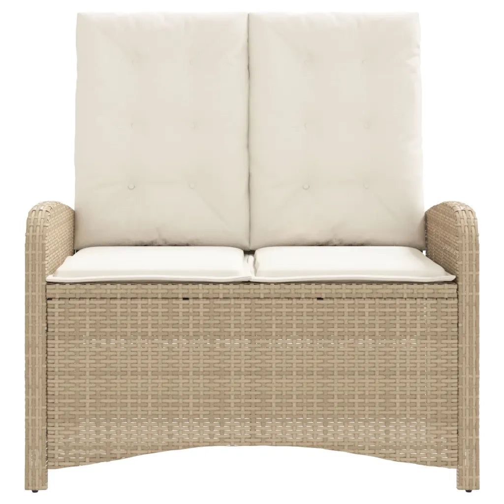 Panca Reclinabile da Giardino con Cuscini Beige in Polyrattancod mxl 87710