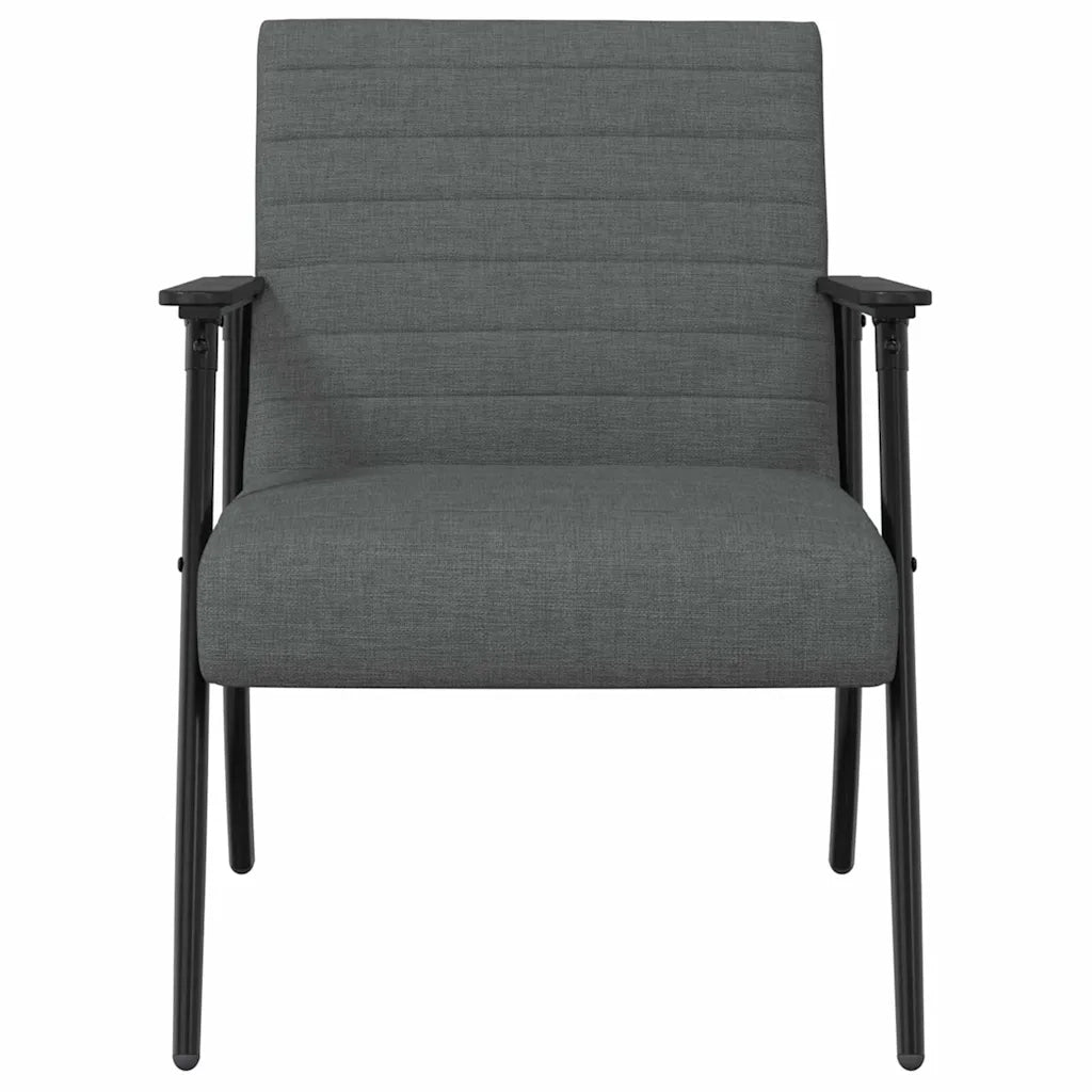 Poltrona | Sedia Relax Grigio scuro 59 x 75 x 78 cm Tessuto