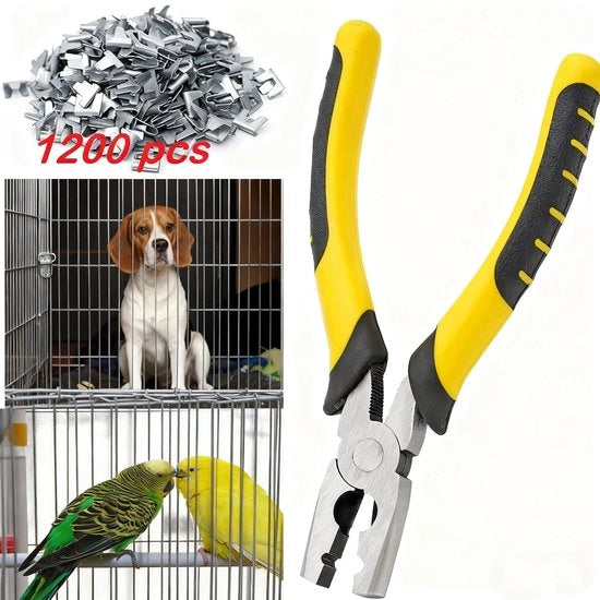 Fermoventi per gabbie 1200 pezzi - Clip auto - Fermoventi per gabbie metalliche - Fermoventi per gabbie per animali - Resistenti allo shock - Materiale duraturo