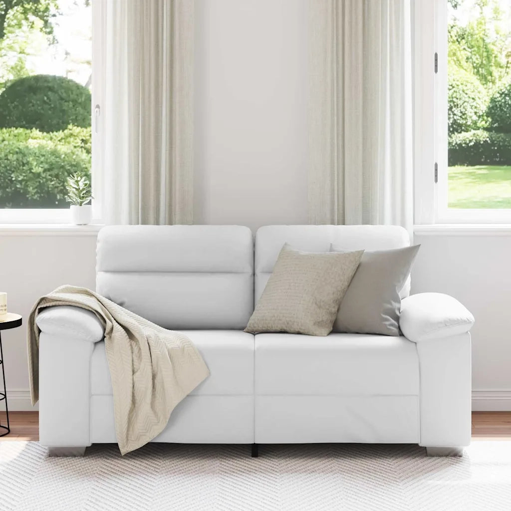 Divano a 2 posti Bianco in Similpelle 160x81x84 cm 4105338