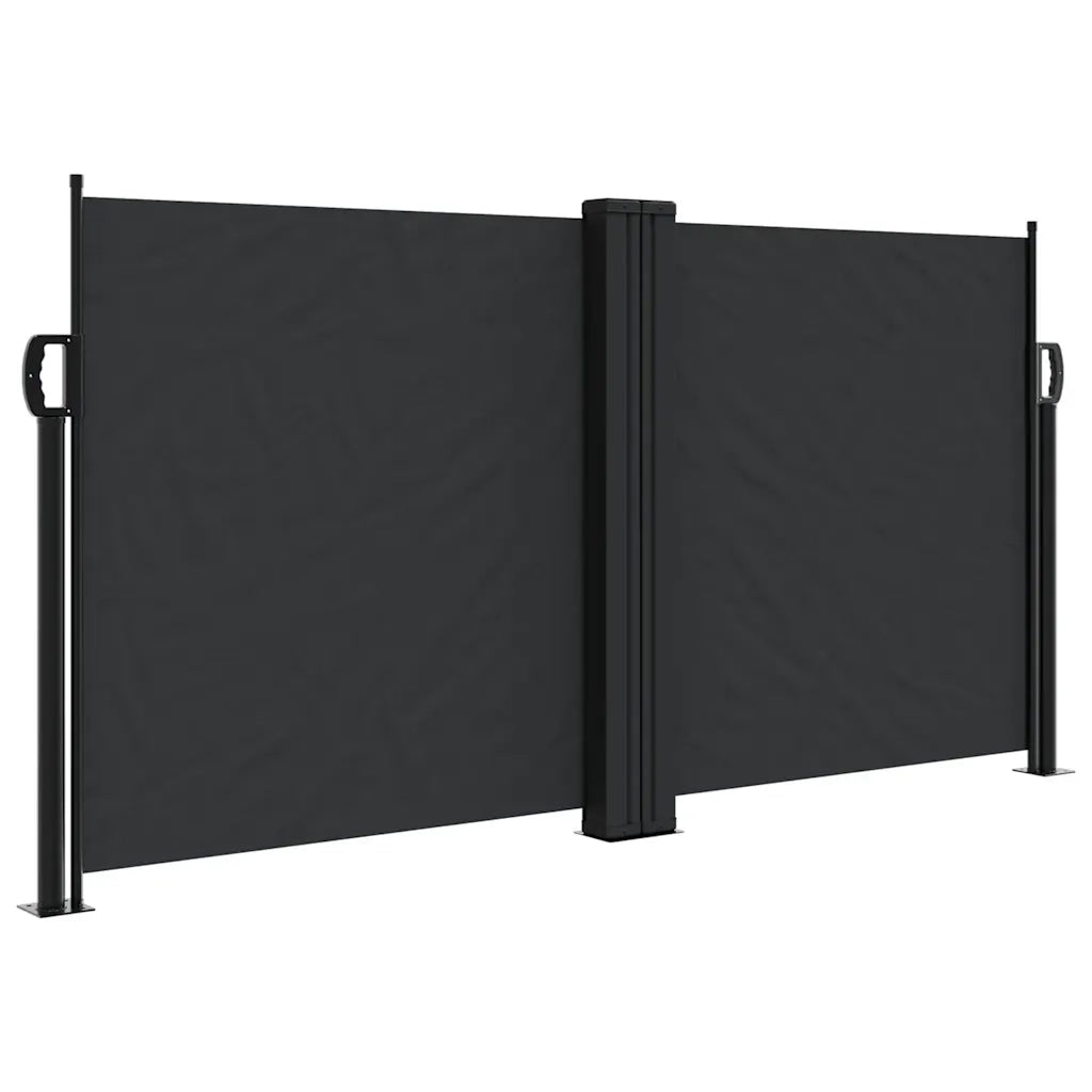 Tenda da Sole Laterale Retrattile Nera 120x600 cm 4004594