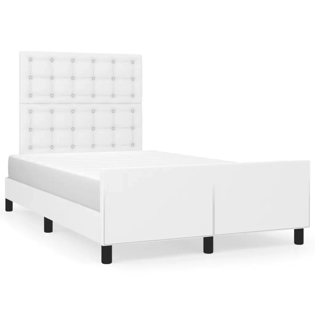 Giroletto senza Materasso-Struttura Letto Bianco 120x190 cm Similpelle 315623