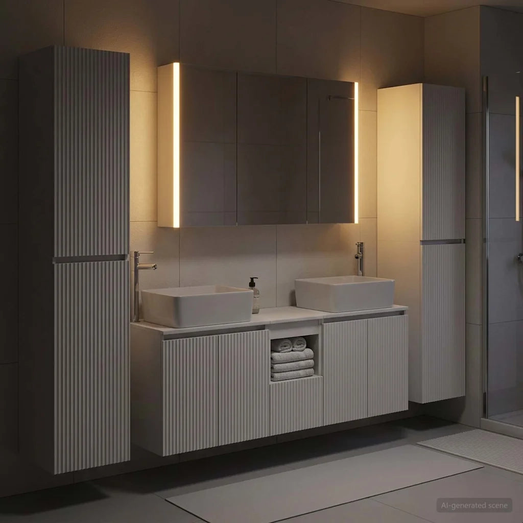 Set di mobili per il bagno 6 pcs Bianco 3407231