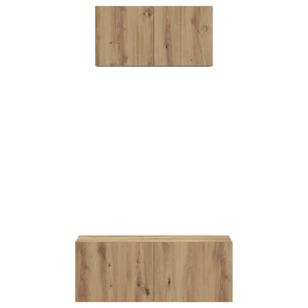vidaXL Set mobile TV 2 pcs rovere artigianale 80 x 30 x 30 cm