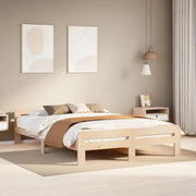 Letto senza Materasso-Struttura Letto 150x200 cm in Legno Massello di Pino 488952