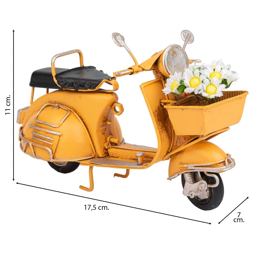 Moto in metallo arancione 17,5x7x11h